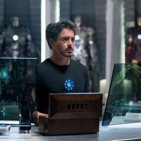 Tony Stark working in his Laboratory 